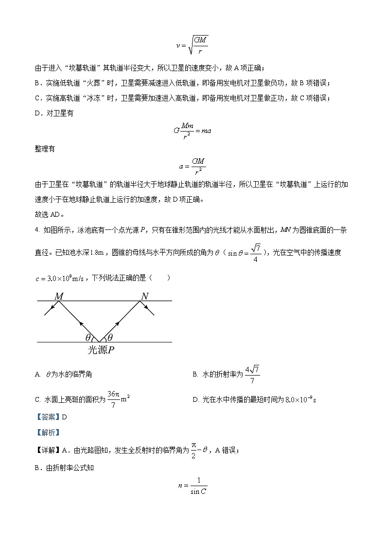2024届河南省周口市高三5月全真模拟物理试题（解析版）第3页