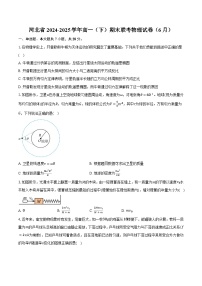 河北省2024-2025学年高一（下）期末联考物理试卷（6月）-普通用卷