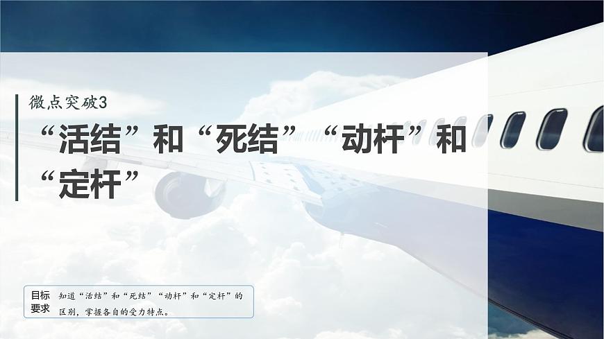 2026高考物理大一轮复习-第二章 微点突破3  “活结”和“死结”“动杆”和“定杆”【课件】第2页