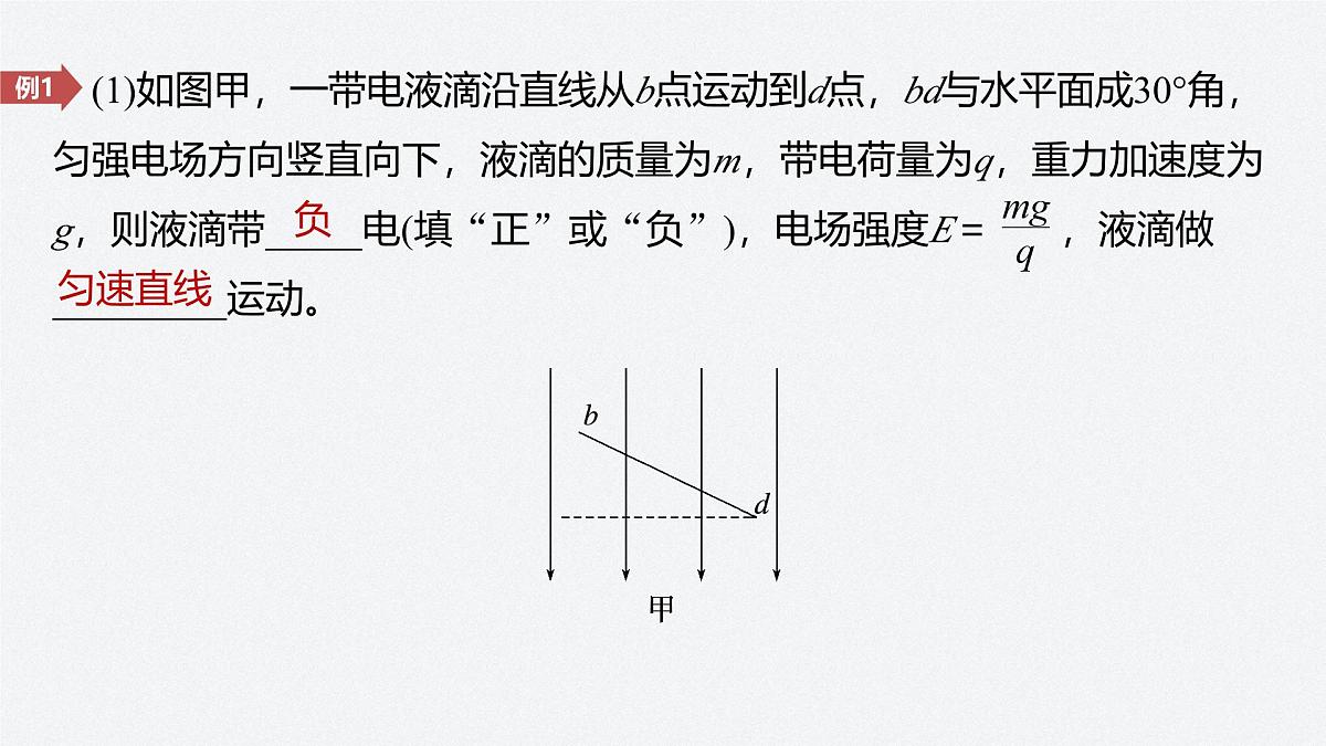 2025-2026学年物理人教版（2019）必修第三册 第十章 静电场中的能量 专题强化 带电粒子在电场和重力场中的运动 课件 (1)第5页