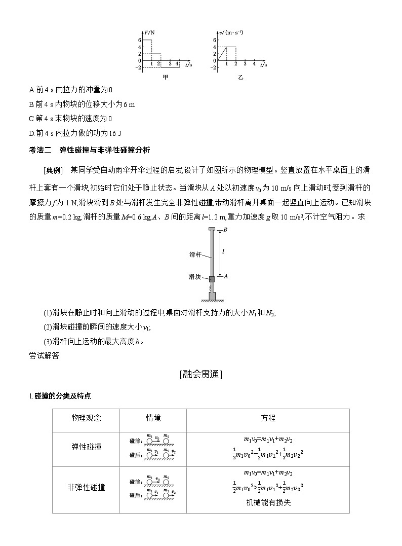 2025-2026学年物理教科版（2019）选择性必修第一册 第一章 动量与动量守恒定律 章末小结与评价 学案第3页
