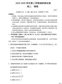 广东深圳2024-2025学年高二下学期7月期末物理试题（含答案）