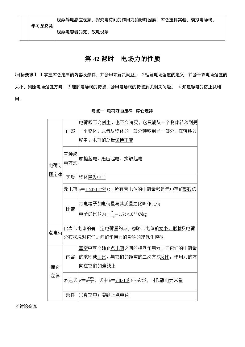 2026高考物理一轮复习-第九章-第42课时-电场力的性质-专项训练【含答案】第2页