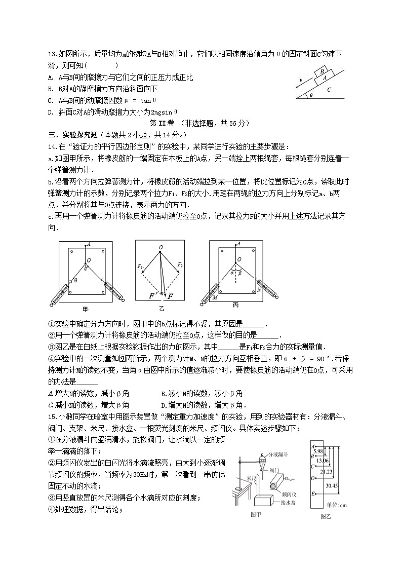 四川省成都市2024_2025学年高一物理上学期11月期中试题第3页