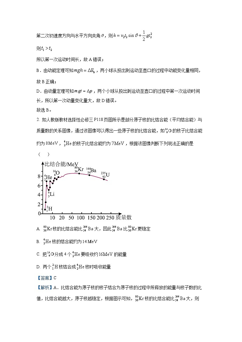 【物理】2025届陕西省咸阳市高三下学期高考模拟检测（三） 试题 （解析版）第2页