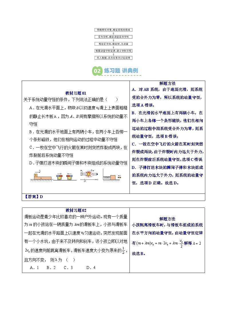第07讲 动量守恒定律（预习）（解析版）第3页