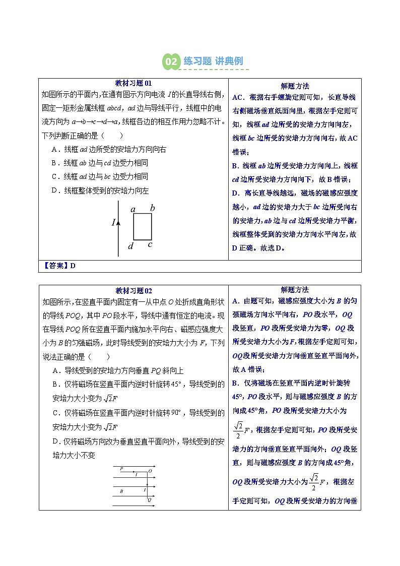 第11讲 磁场对通电导线的作用力（预习）（原卷版）第3页