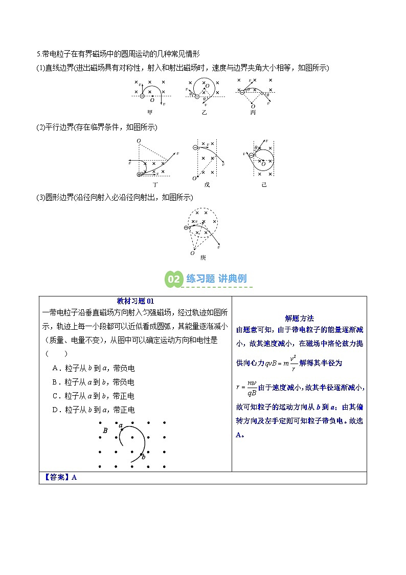第13讲 带电粒子在匀强磁场中的运动（预习）（原卷版）第3页