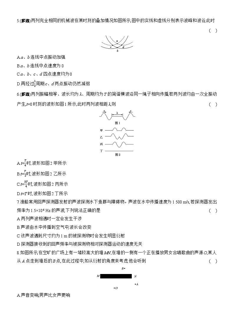 2025-2026学年物理鲁科版（2019）选择性必修第一册 3.1机械波的形成和传播 课时跟踪检测(含解析)第2页