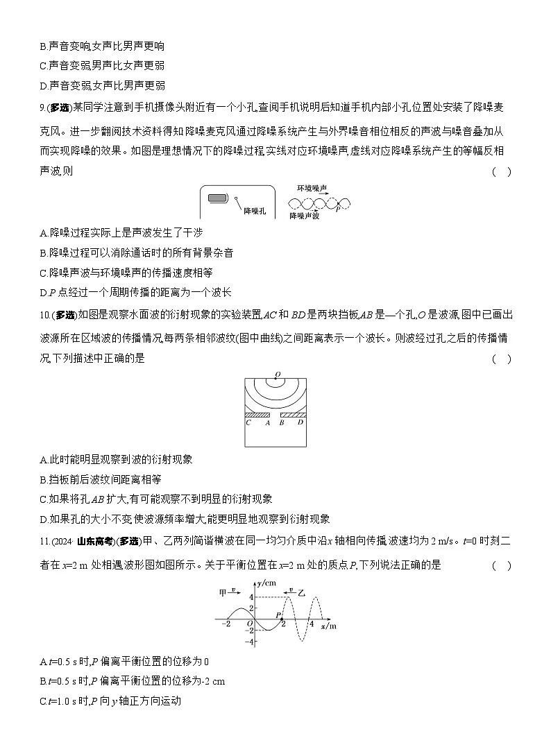 2025-2026学年物理鲁科版（2019）选择性必修第一册 3.1机械波的形成和传播 课时跟踪检测(含解析)第3页