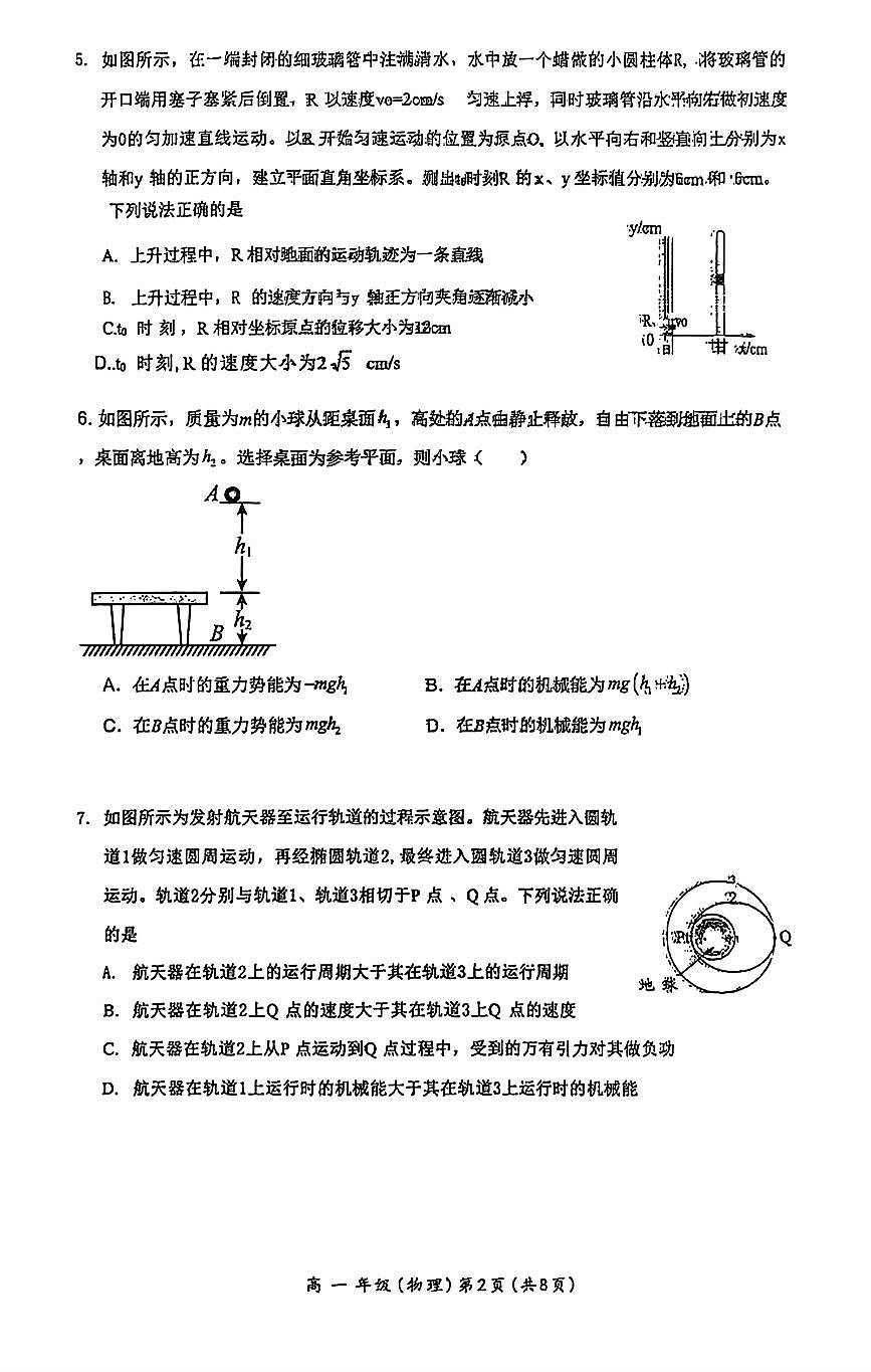 2025北京海淀高一（下）期末物理试卷含答案第2页