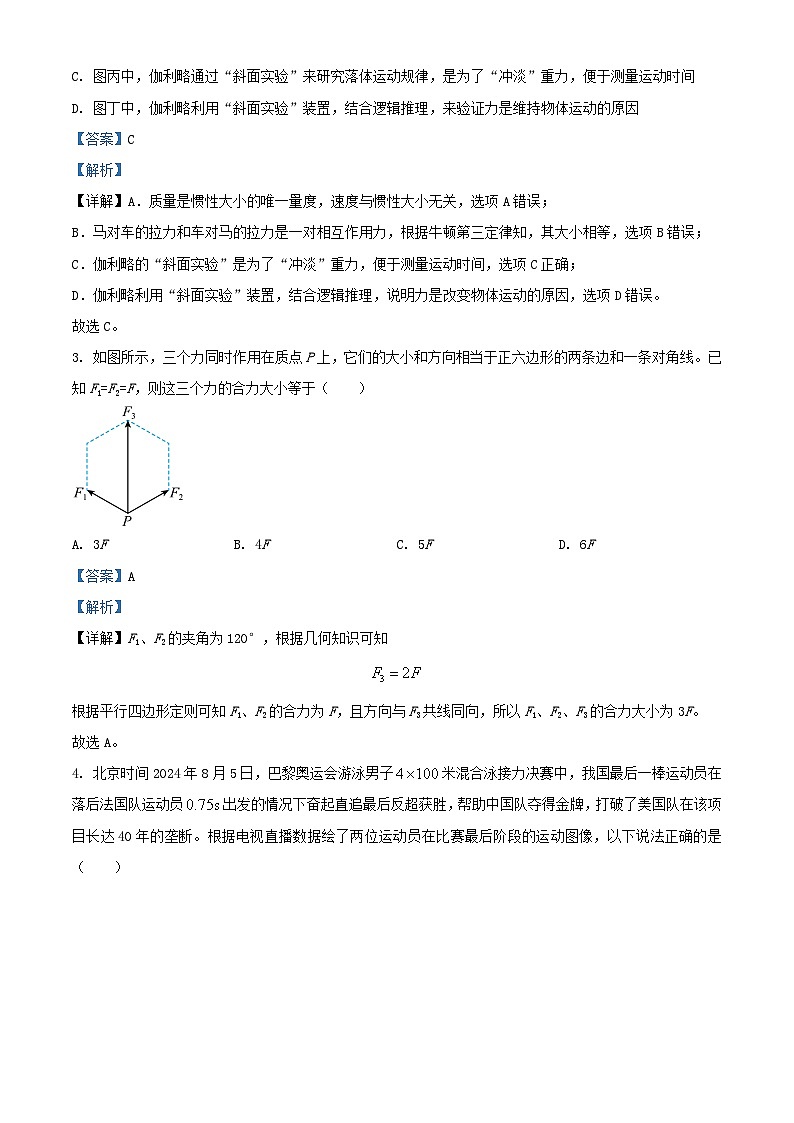 重庆市2024_2025学年高一物理上学期12月月考试题含解析第2页