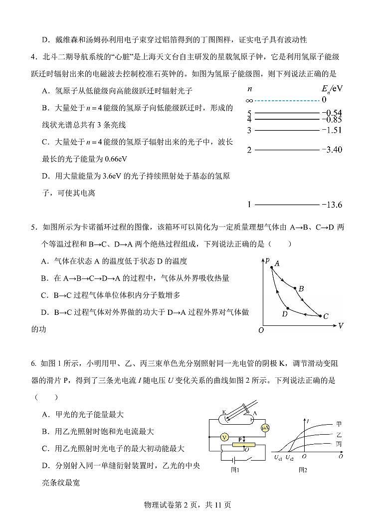 辽宁省沈阳市东北育才学校2024-2025学年高二下学期第二次月考试题 物理 PDF版含答案含答案解析第2页