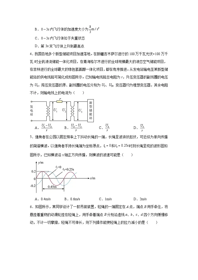 2025年辽宁省多校高三下学期联考模拟物理试卷（无答案）第2页