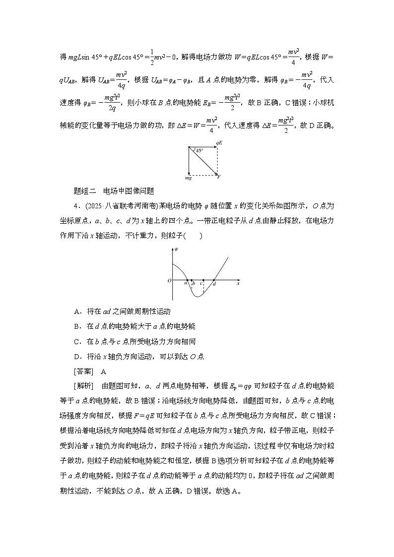 2025年高考物理第一轮总复习专项训练：45专题强化十二电场中功能关系及图像问题（附答案）第3页