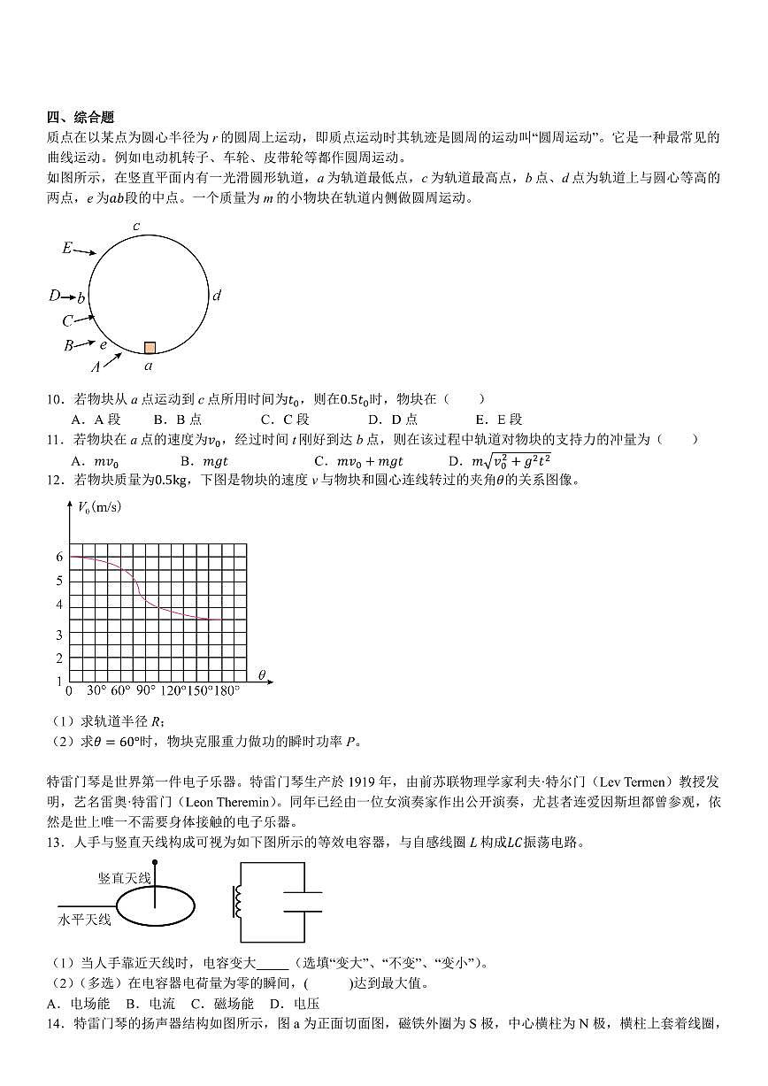 2025年高考真题 上海物理-试题（含答案）第3页