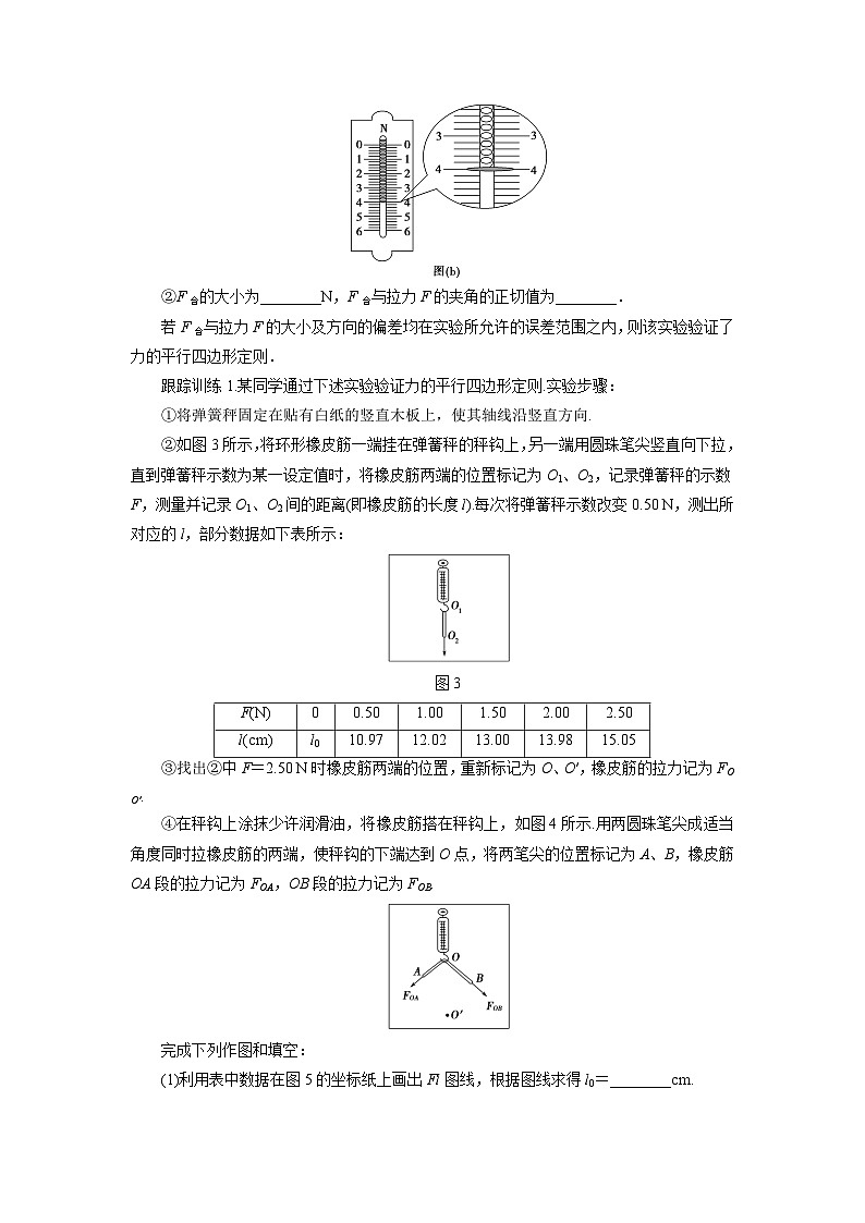 实验专题3.2验证力的平行四边形定则改进实验导学案 高中物理人教版（2019）必修第一册 含答案第2页