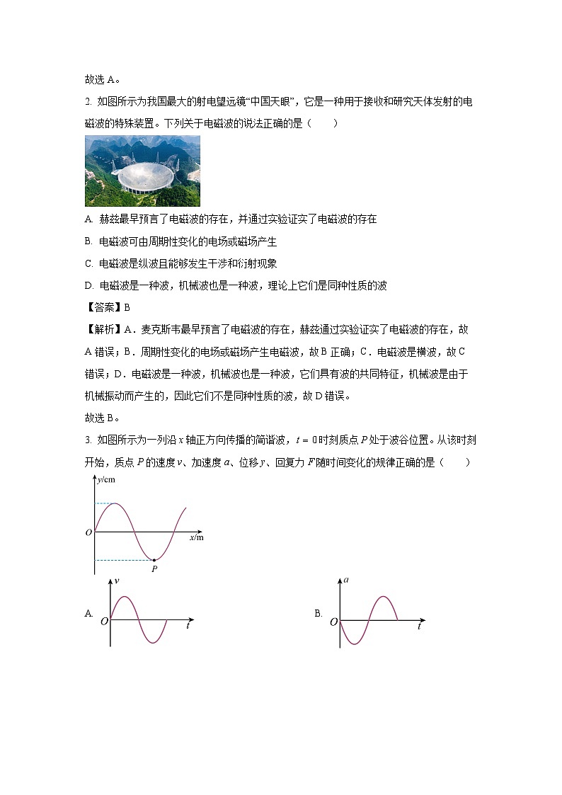 云南省保山市2024-2025学年高二下学期4月期中物理试卷（解析版）第2页