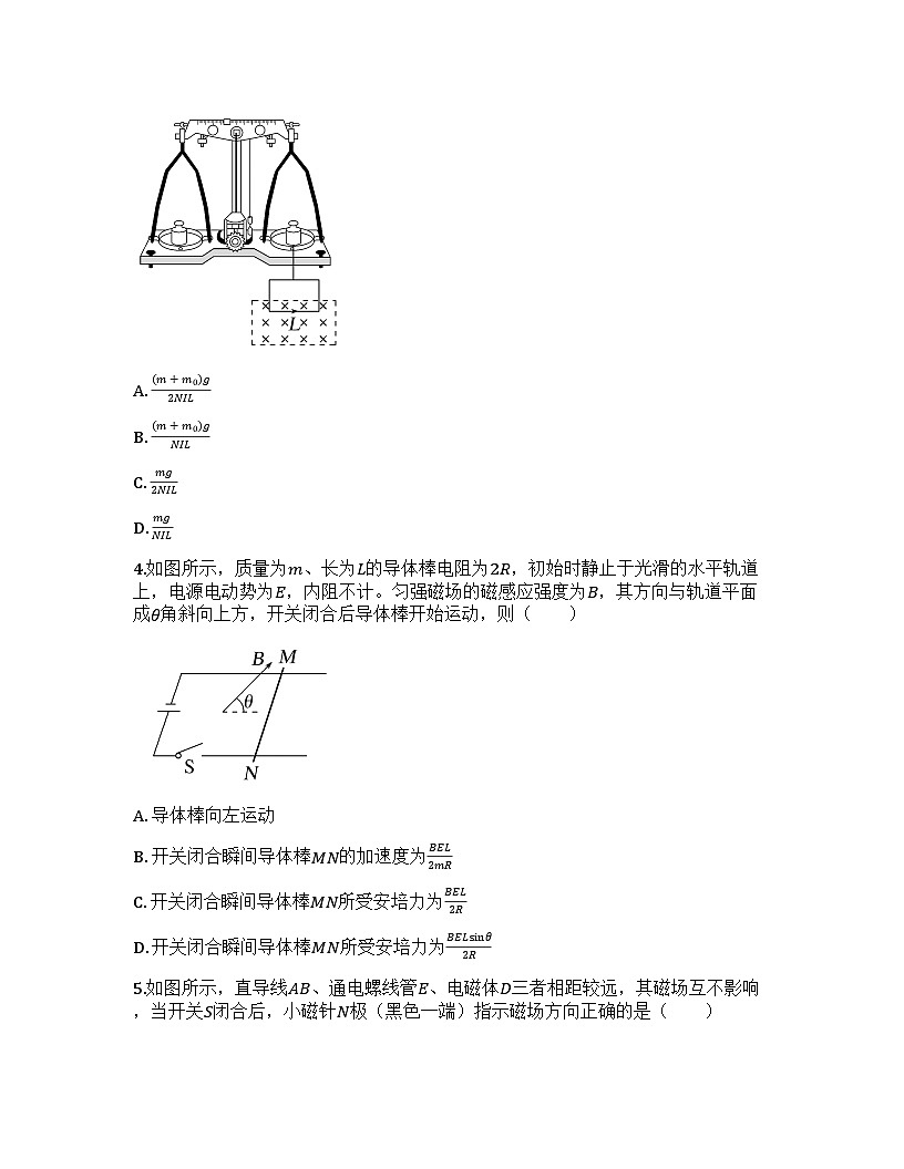 2026届高考物理一轮基础复习训练49 磁场及其对电流的作用第2页