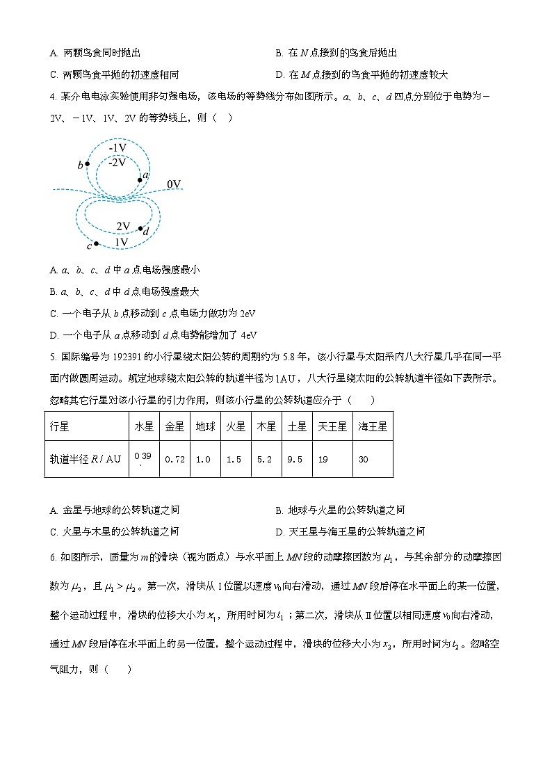 2025年6月云南普通高中学业水平选择性考试物理试题[原卷]附答案第2页