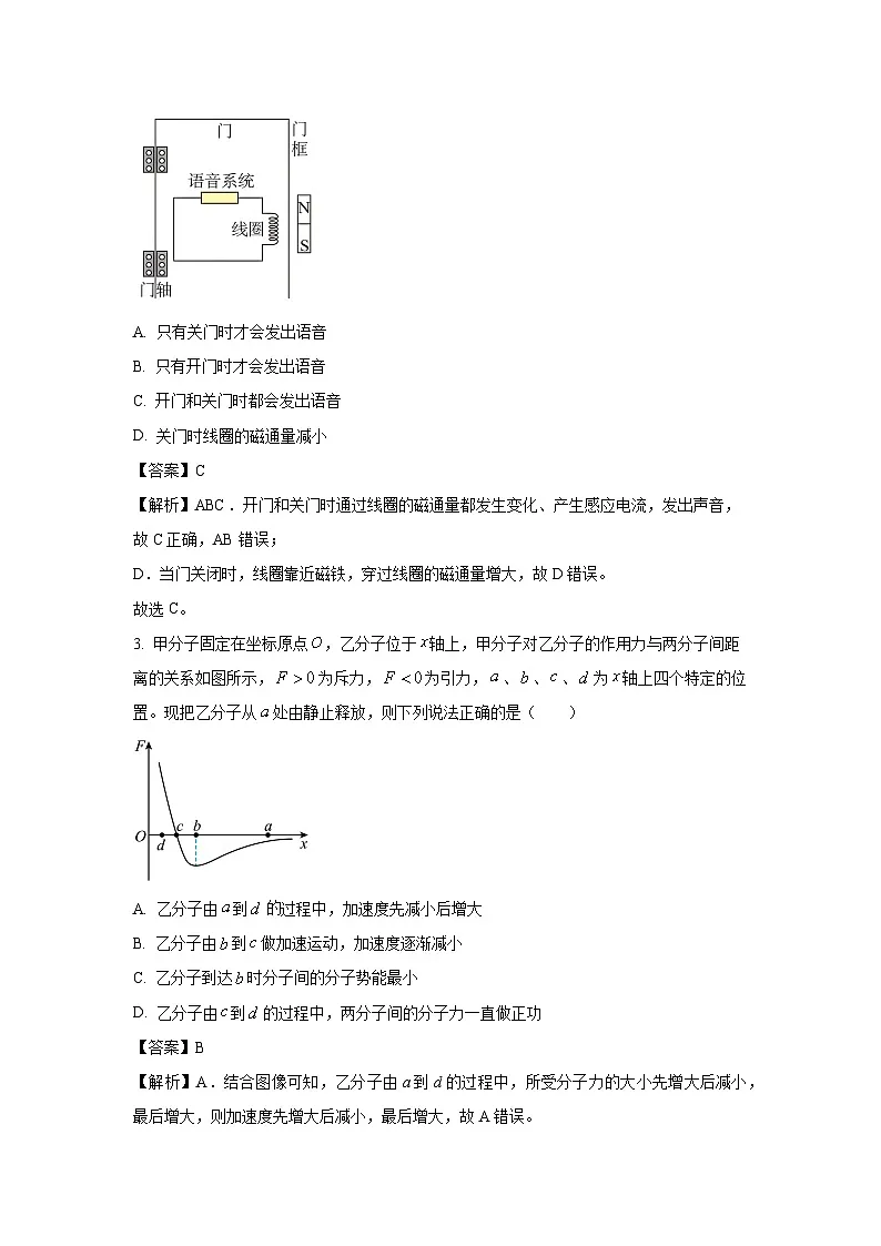 贵州省贵阳市联盟校联考2024-2025学年高二下学期下4月月考物理试卷（解析版）第2页