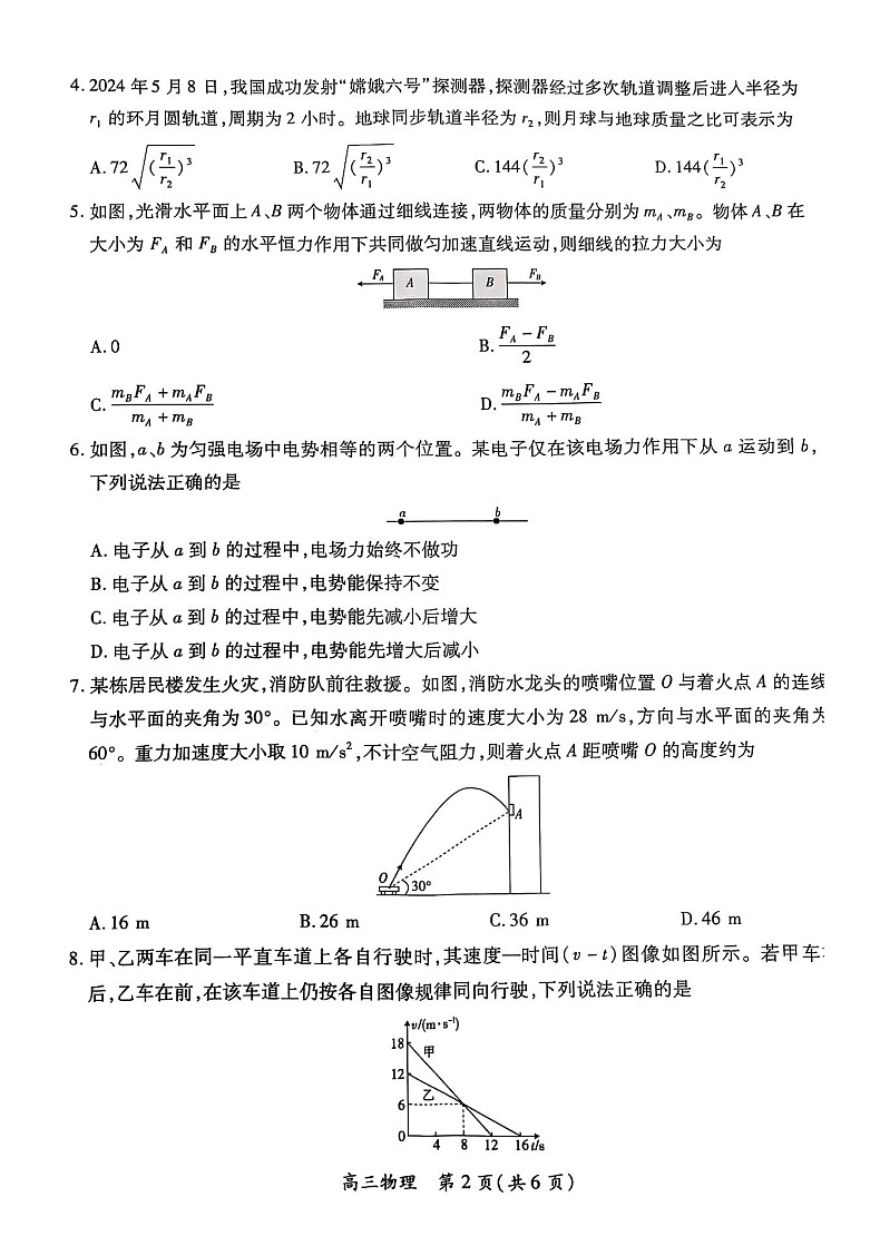 江西省上进联考2025届高三下学期2月统一调研测试-物理试题（学生版）第2页