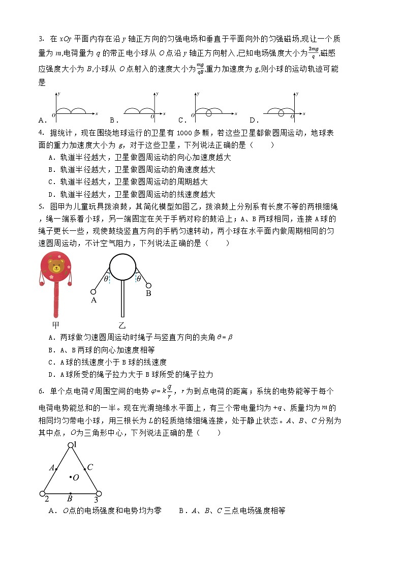 2025年湖南省普通高中学业水平选择性考试5月押题卷（十）物理（含解析）第2页