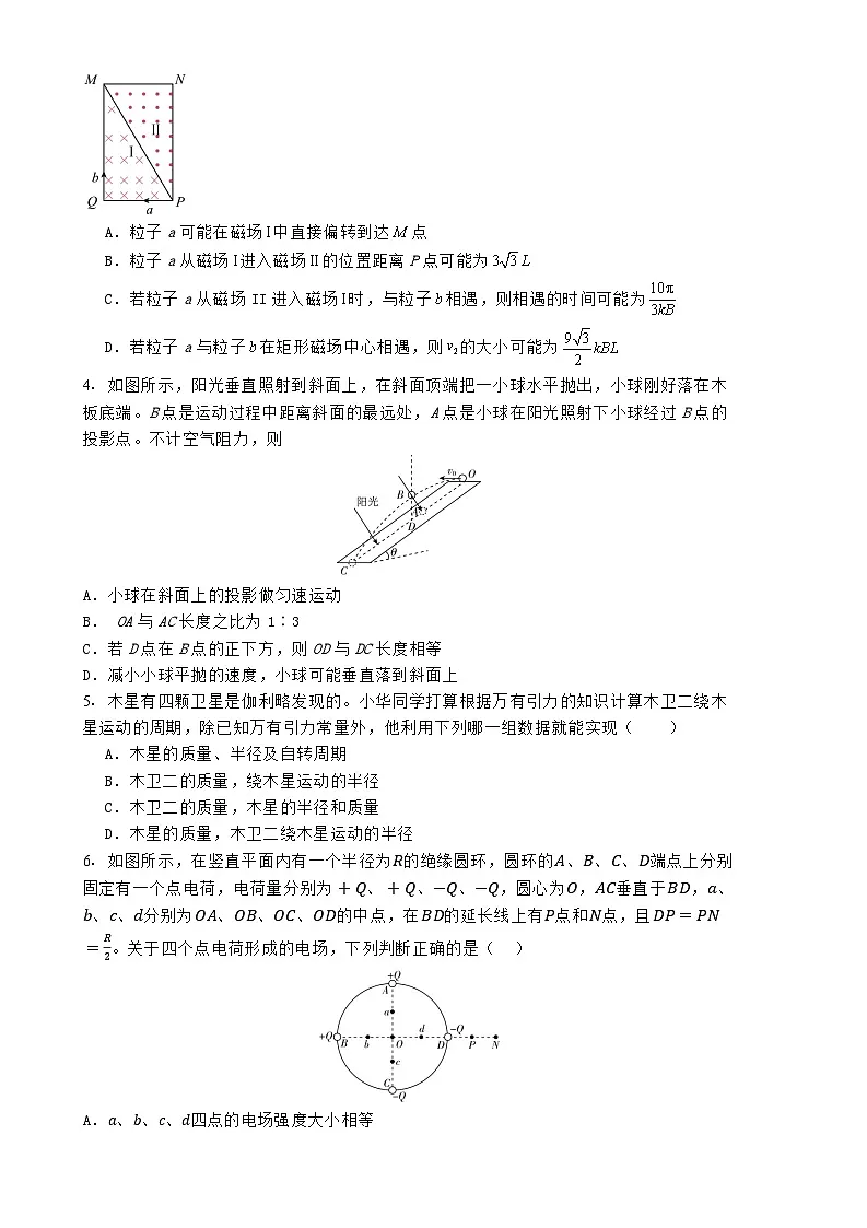 2025年湖南省普通高中学业水平选择性考试5月押题卷（一）物理（含解析）第2页