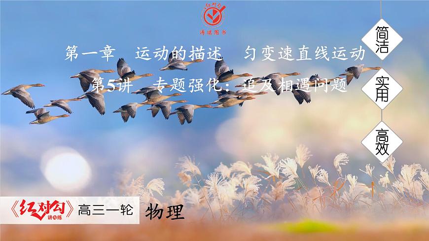 高考物理【一轮复习】课件第一章   第五讲　专题强化：追及相遇问题第1页