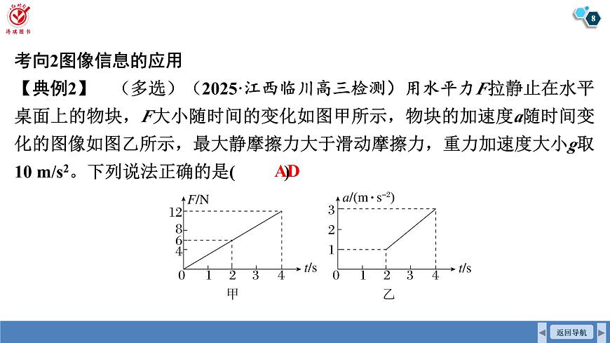 高考物理【一轮复习】课件第三章   第三讲　专题强化：动力学图像、连接体和临界极值问题第8页