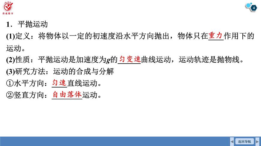 高考物理【一轮复习】课件第四章   第二讲　抛体运动的规律第4页