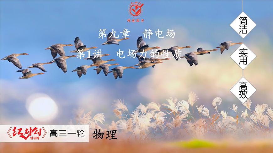 高考物理【一轮复习】课件第九章   第一讲　电场力的性质第1页