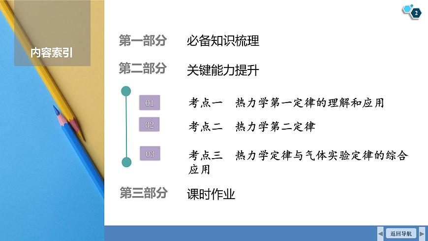 高考物理【一轮复习】课件第一十五章   第三讲　热力学定律与能量守恒定律第2页