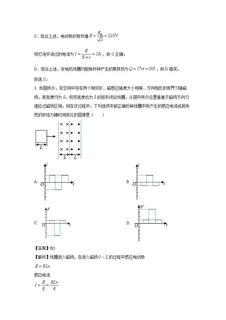 江苏省连云港市灌南县2024-2025学年高二下学期期中考试物理试卷（解析版）第2页