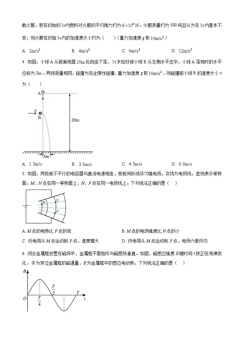 2025年高考真题——物理（甘肃卷） Word版无答案第2页