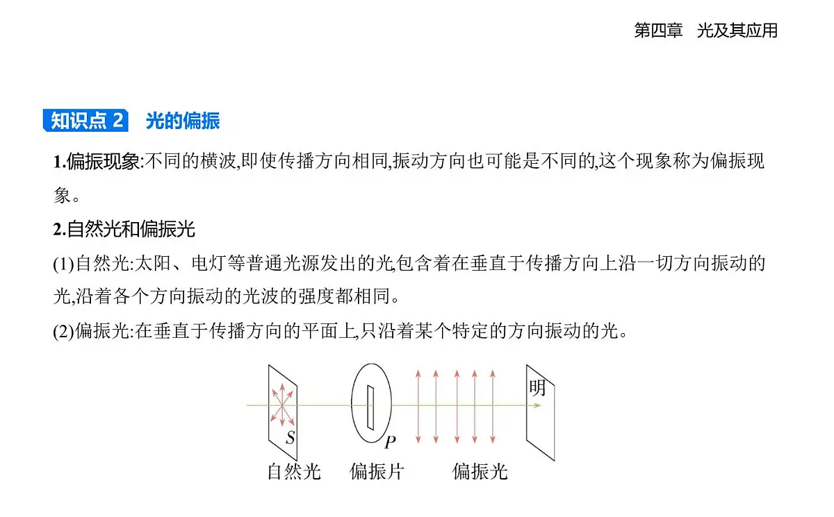 4.6光的衍射与偏振 4.7激光知识点串讲课-教科版（2019）高中物理高二上选必 1第4页