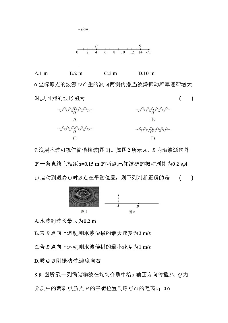 3.2波速与波长、频率的关系基础练-教科版（2019）高中物理高二上选必 1第3页