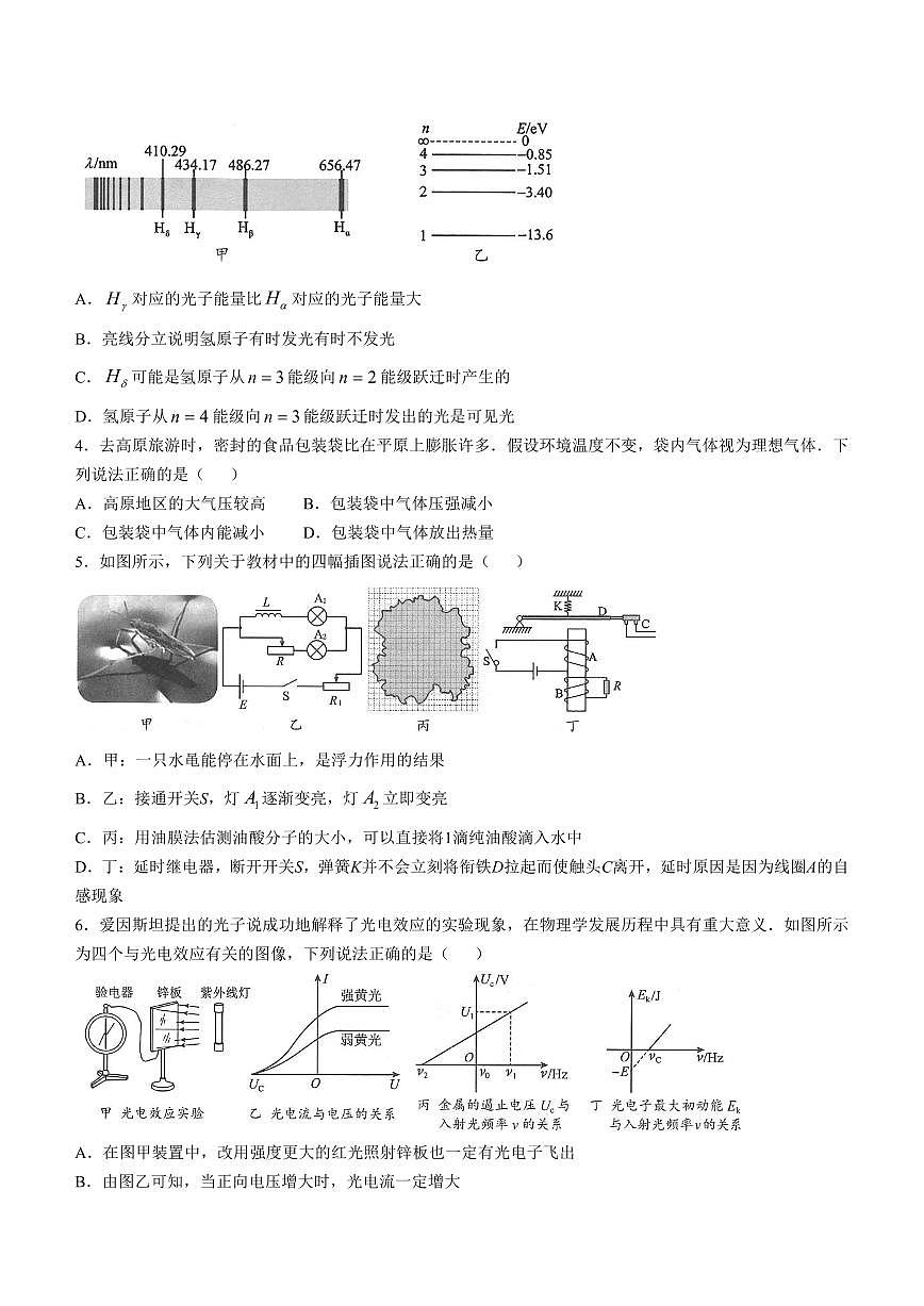 广东省梅州市2024-2025学年高二下学期期末考试物理试卷（图片版，含答案）第2页