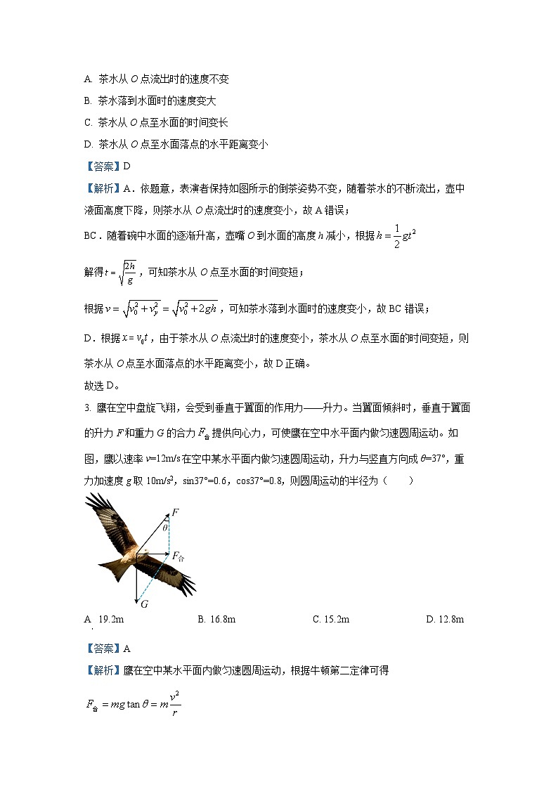 【物理】湖南省怀化市2024-2025学年高一下学期期末考试试题（解析版）第2页