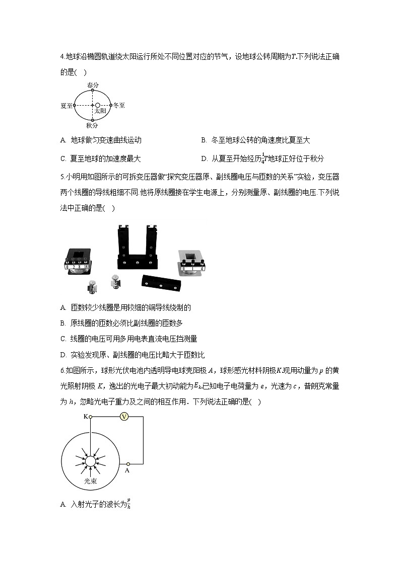 2025届江苏省部分学校高三下学期考前适应卷物理试卷（解析版）第2页