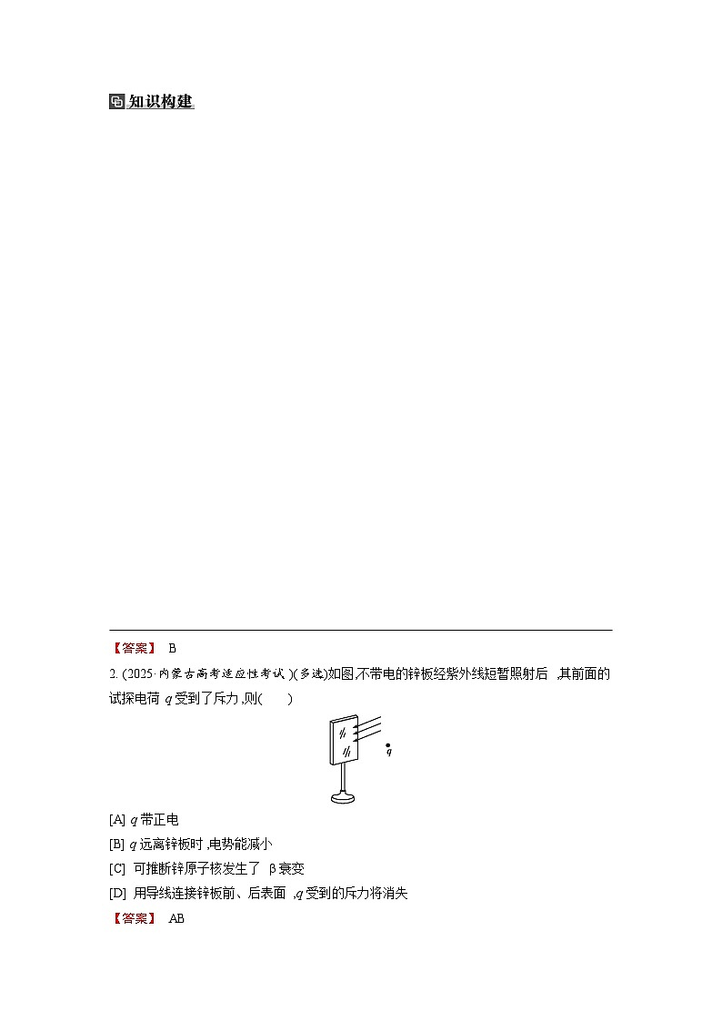 2026高考物理一轮复习第一十六章第一讲讲义　光电效应　波粒二象性第3页