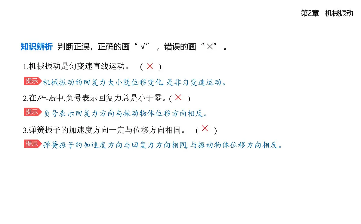 第二章第1节简谐运动知识点串讲课件-鲁科版高中物理高二上学期（选必一）第4页