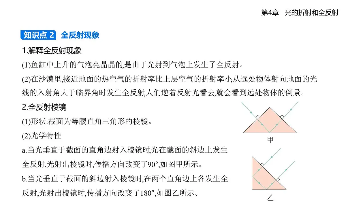 第四章第3节光的全反射知识点串讲课件-鲁科版高中物理高二上学期（选必一）第2页