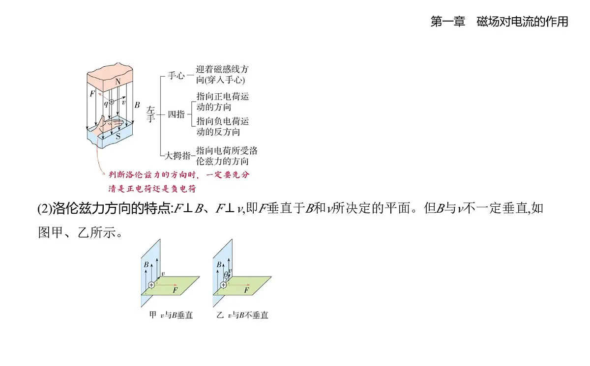 1.3洛伦兹力知识点串讲课件-教科版高中物理高二上学期（选必二）第2页