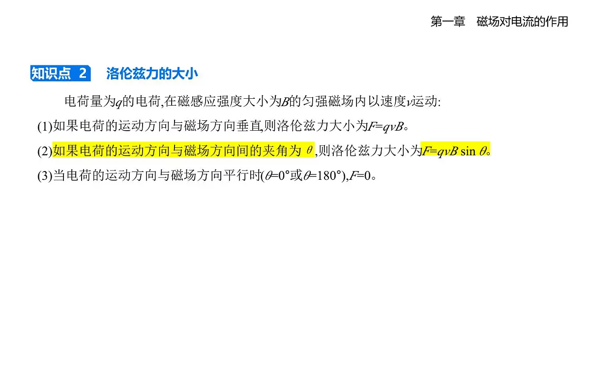 1.3洛伦兹力知识点串讲课件-教科版高中物理高二上学期（选必二）第3页