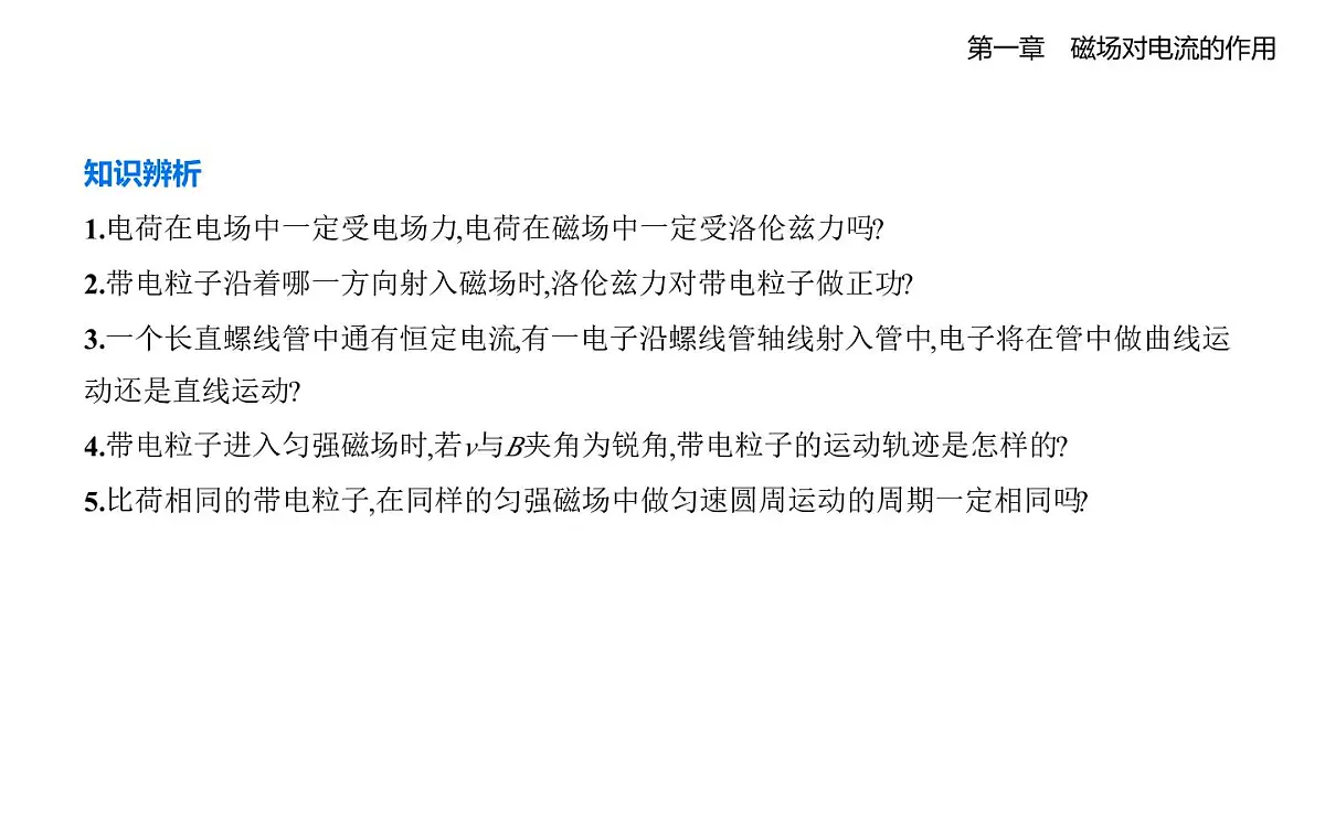 1.3洛伦兹力知识点串讲课件-教科版高中物理高二上学期（选必二）第6页