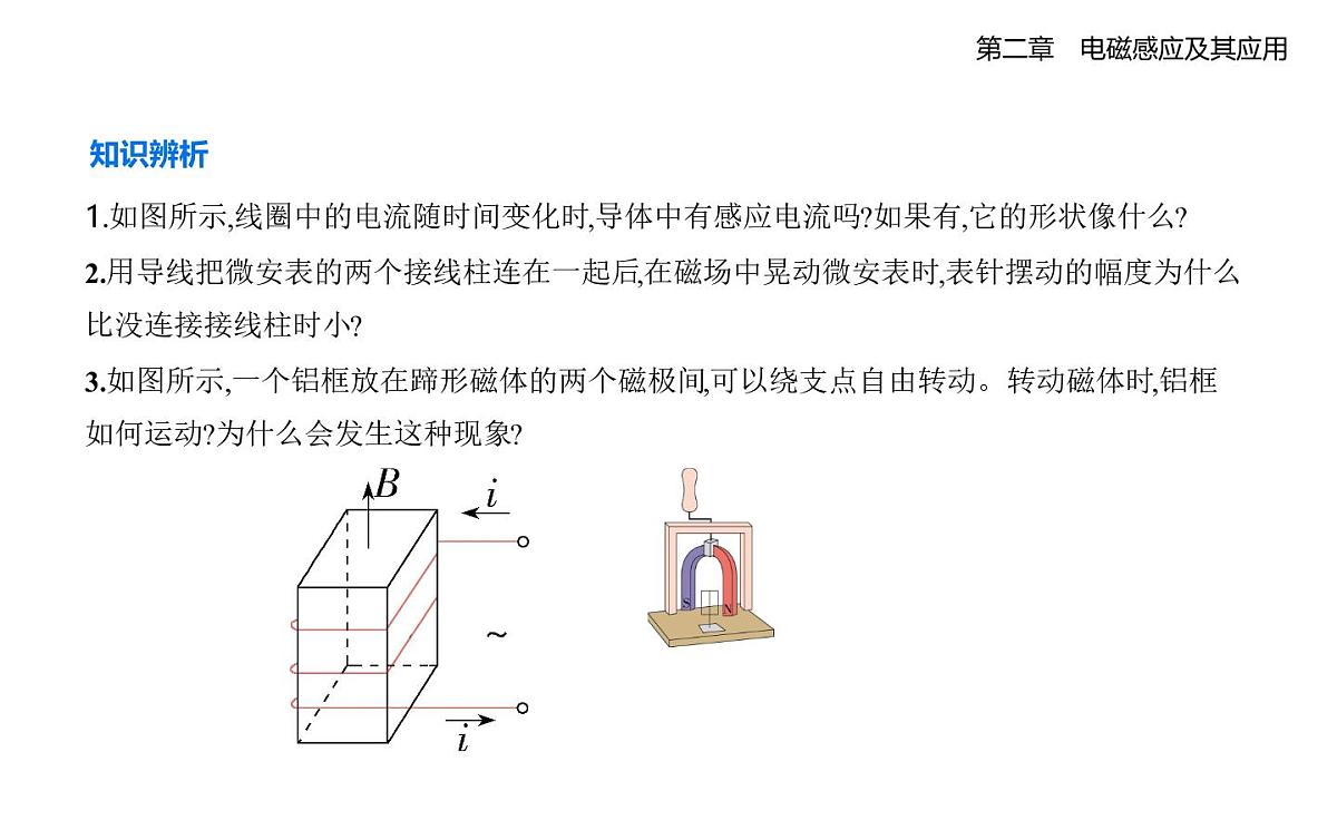 2.3涡流　电磁阻尼　电磁驱动知识点串讲课件-教科版高中物理高二上学期（选必二）第4页