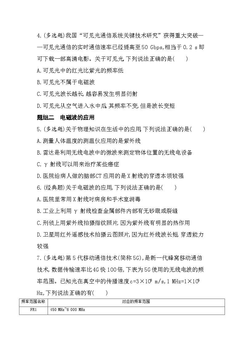 4.3电磁波谱-分层训练（含答案解析）-教科版高中物理高二上学期（选必二）第2页