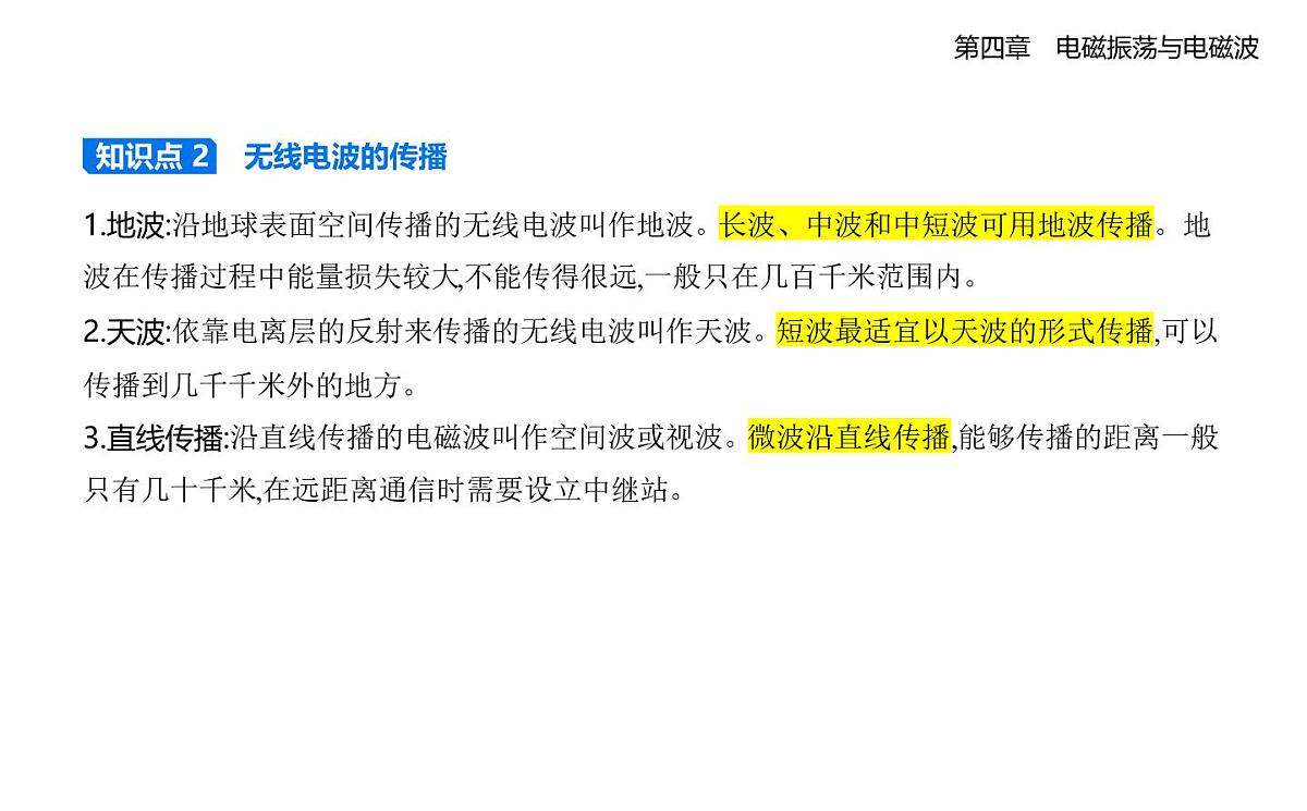 4.4无线电波的发射、传播与接收知识点串讲课件-教科版高中物理高二上学期（选必二）第3页
