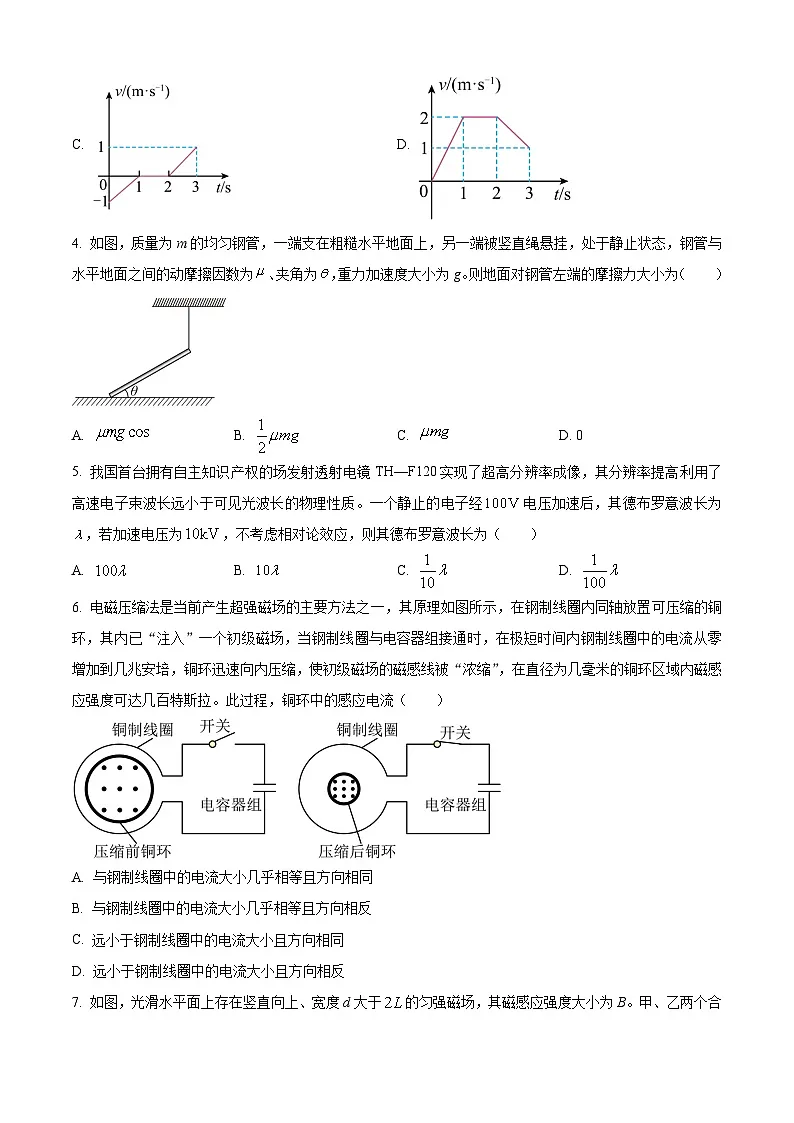 2025年陕西、山西、宁夏、青海四省（陕晋宁青）高考 物理真题试卷 附答案第2页
